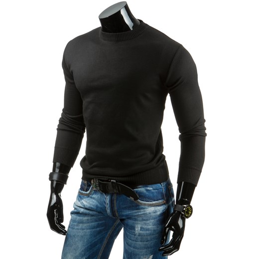 Sweter męski czarny (wx0679) dstreet czarny męskie