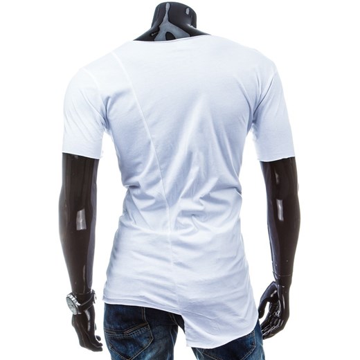 T-shirt asymetryczny (rx1431) dstreet niebieski bawełna