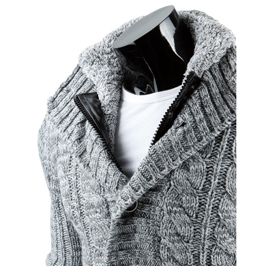 Sweter męski szary (wx0703) dstreet szary minimalistyczny