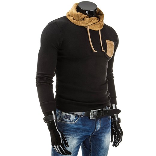 Sweter (wx0316) dstreet czarny miękkie