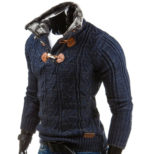 Męski sweter (wx0578) dstreet czarny męskie