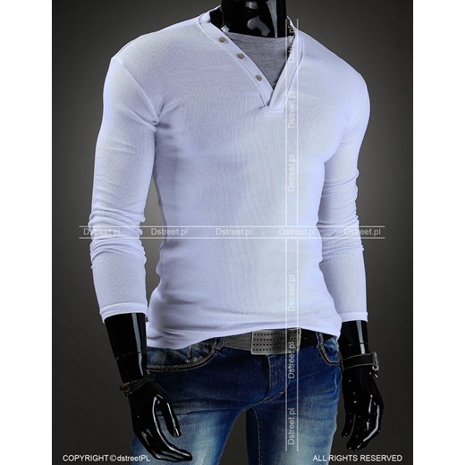 Bluzka z długim rękawem (lx0213) dstreet niebieski T-shirty męskie z długim rękawem