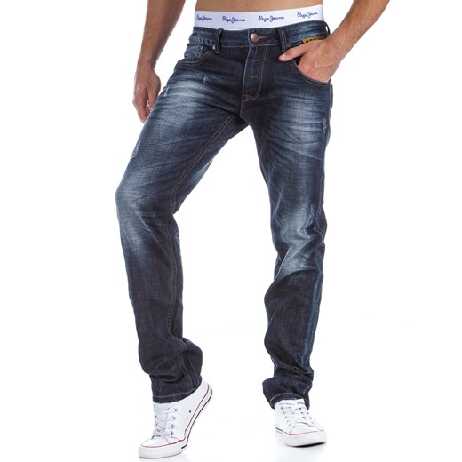 Spodnie jeansowe (ux0298) dstreet szary casual