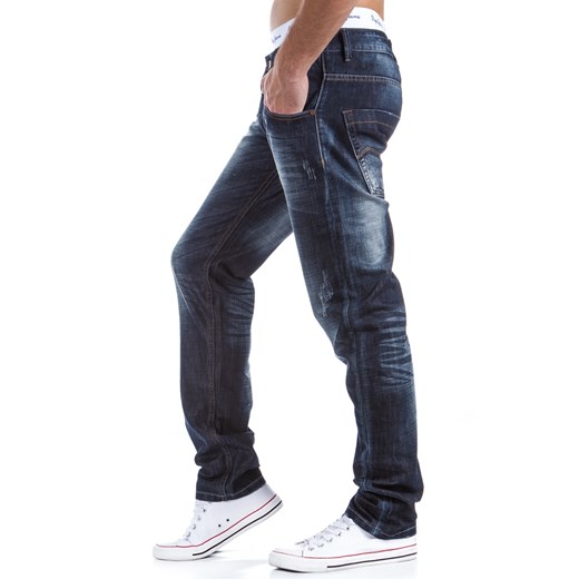Spodnie jeansowe (ux0298) dstreet bialy jeans