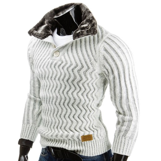 Sweter (wx0523) dstreet szary modne
