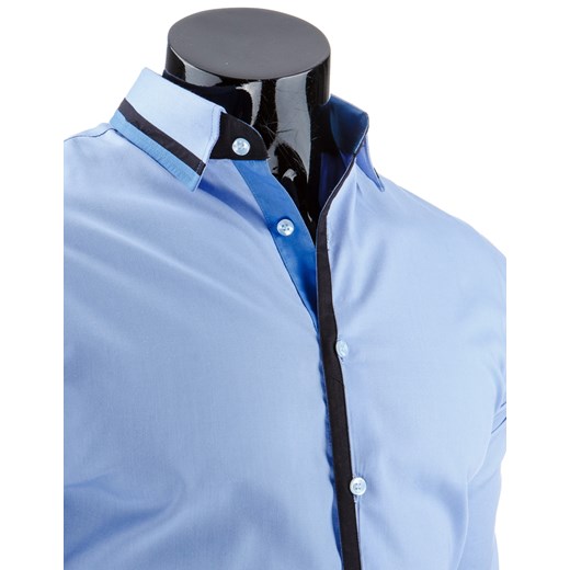 Koszula męska błękitna (dx0892) dstreet niebieski Koszule z długim rękawem męskie