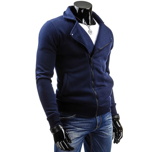 Meska bluza z kapturem rozpinana (bx0676) dstreet granatowy Bluzy męskie rozpinane