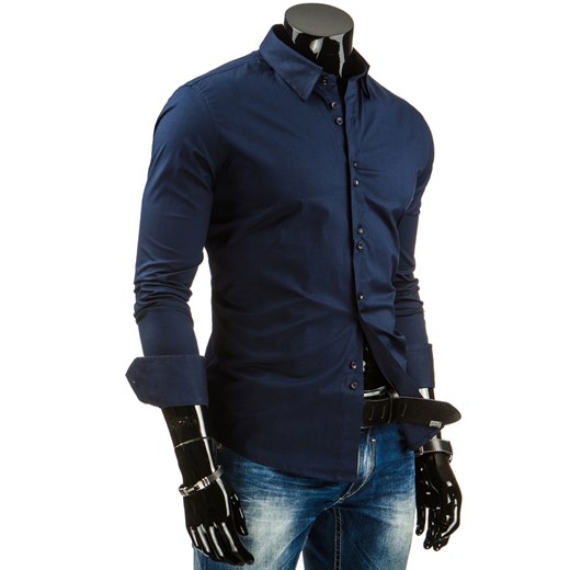 Koszula męska granatowa (dx0807) dstreet czarny Koszule męskie slim