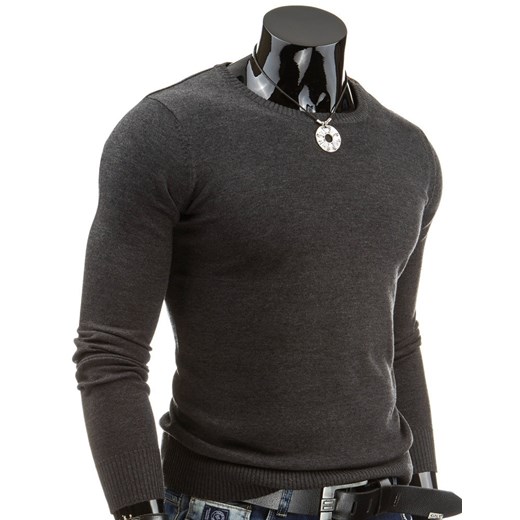 Sweter męski (wx0553) dstreet szary minimalistyczny