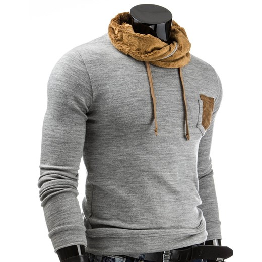 Sweter (wx0324) dstreet szary minimalistyczny