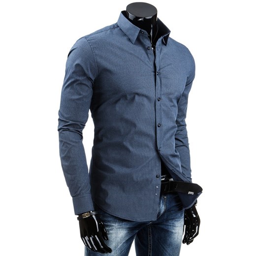 Koszula z długim rękawem (dx0776) dstreet niebieski koszule