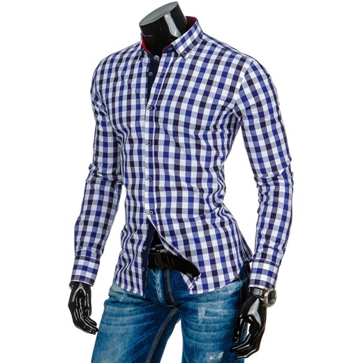 Koszula męska DSTREET granatowa (dx0837) dstreet niebieski fit