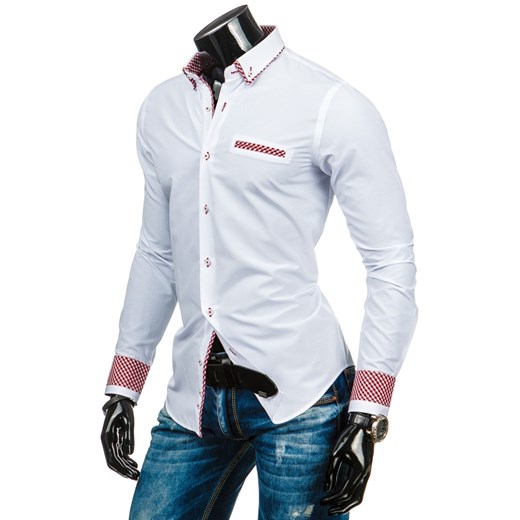Koszula męska DSTREET biała (dx0843) dstreet szary klasyczny