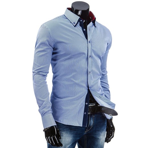 Koszula męska niebieska (dx0798) dstreet niebieski koszule