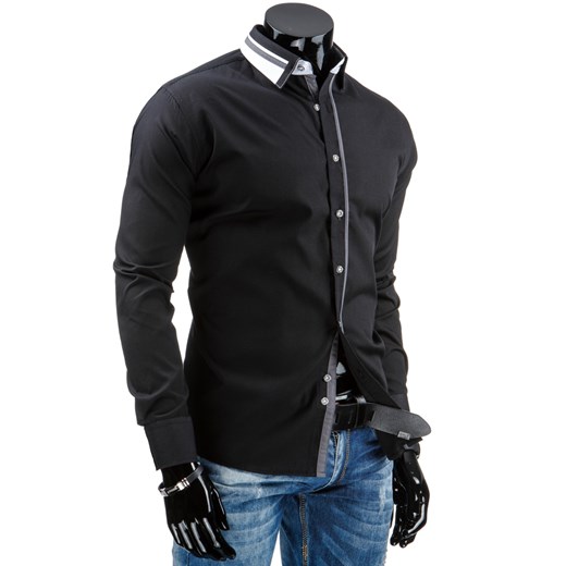 Koszula męska czarna (dx0913) dstreet czarny klasyczny