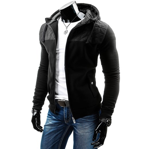 Męska bluza z kapturem (bx0697) dstreet czarny bluza
