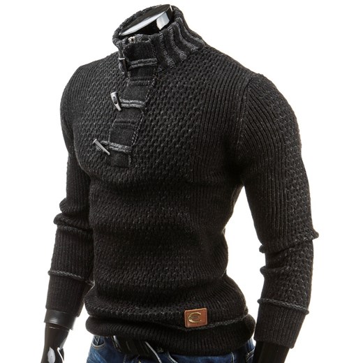 Sweter męski (wx0560) dstreet czarny męskie