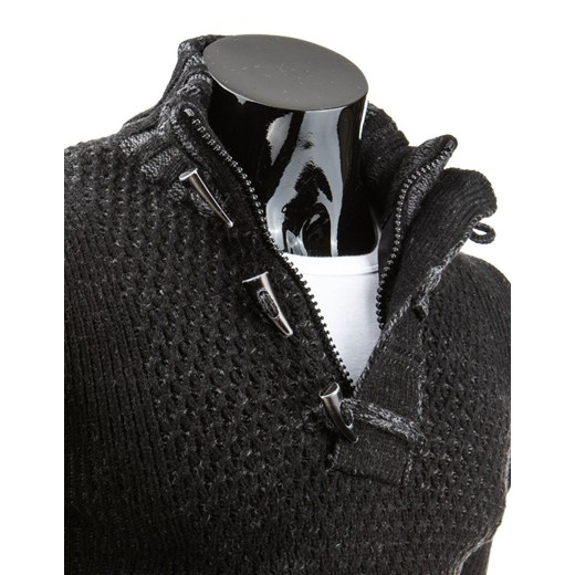 Sweter męski (wx0560) dstreet szary nowoczesny
