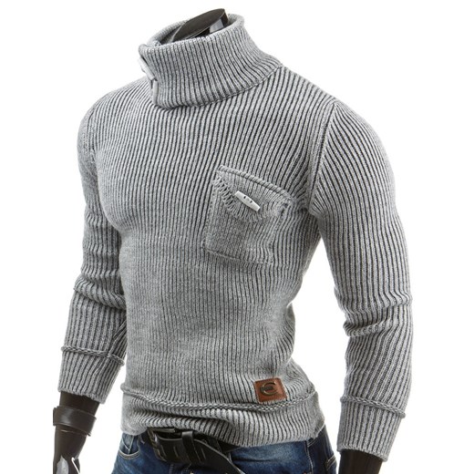 Sweter (wx0571) dstreet szary męskie