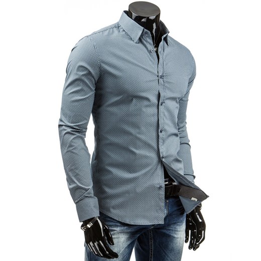 Koszula z długim rękawem (dx0777) dstreet niebieski koszule