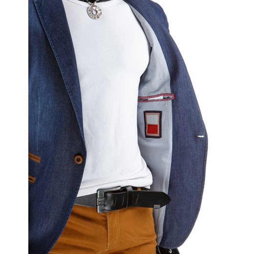 Męska marynarka jeansowa (mx0184) dstreet brazowy modne