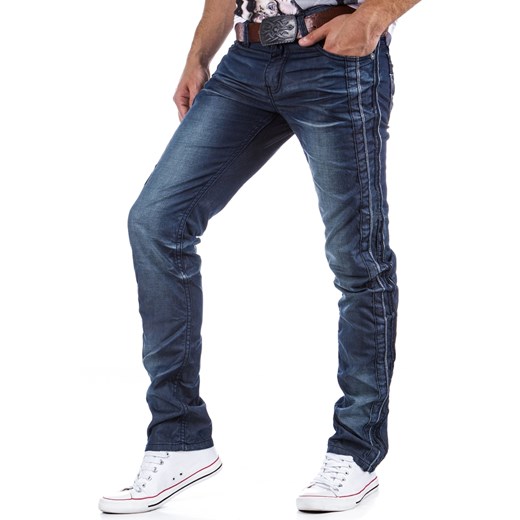 Jeansy męskie spodnie dżinsowe (ux0322) dstreet bialy casual