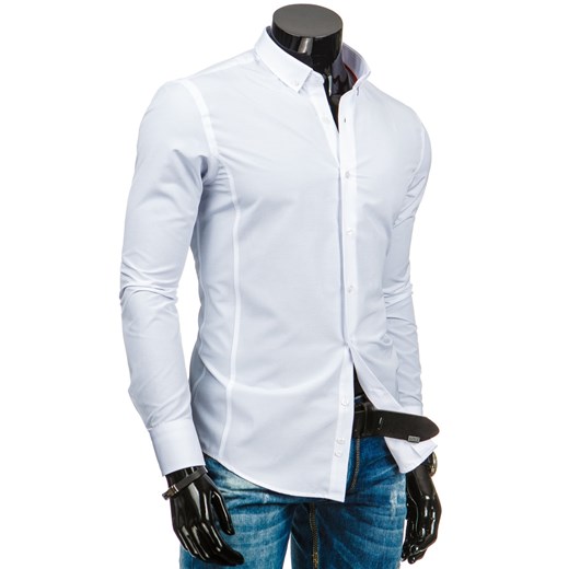 Koszula męska DSTREET biała (dx0844) dstreet szary fit
