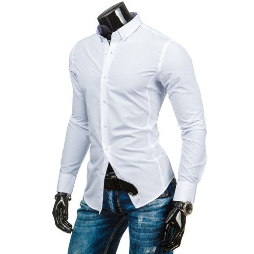 Koszula męska DSTREET biała (dx0844) dstreet szary klasyczny