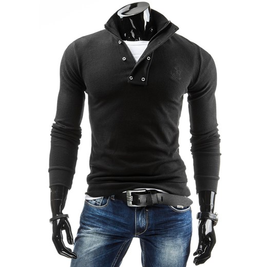 Sweter ze stójką (wx0501) dstreet czarny miękkie