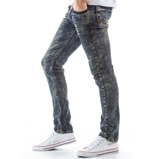 Jeansowe spodnie (ux0129) dstreet bialy Spodnie