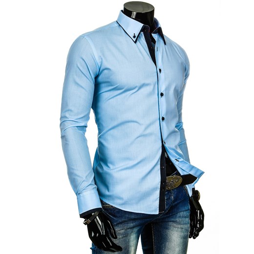 Koszula z długim rękawem (dx0250) dstreet niebieski koszule