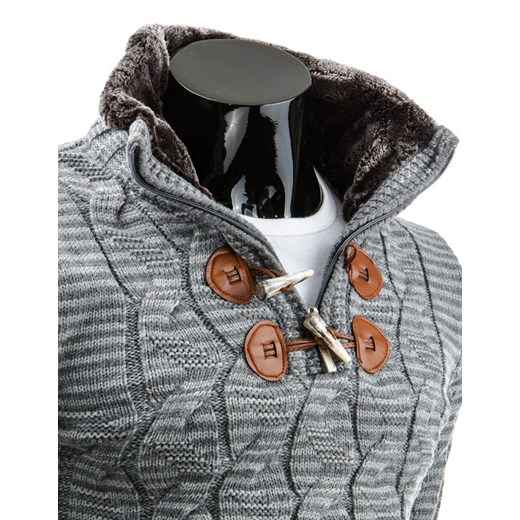 Szary sweter (wx0581) dstreet szary nowoczesny