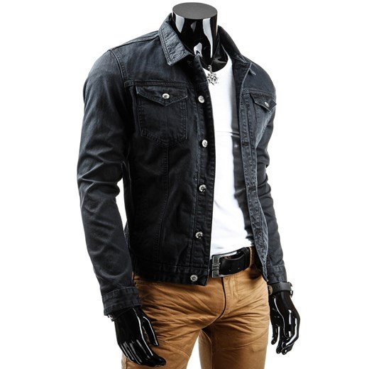 Kurtka jeansowa (tx0645) dstreet czarny kurtki