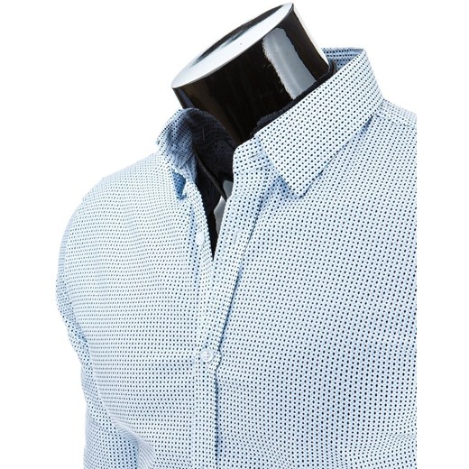 Koszula z długim rękawem (dx0778) dstreet szary Koszule męskie slim