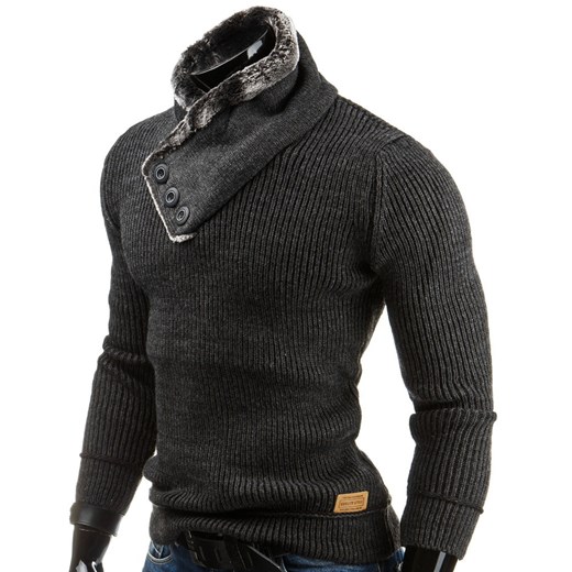 Sweter (wx0536) dstreet czarny męskie