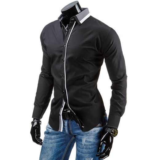 Koszula męska czarna (dx0905) dstreet czarny koszule