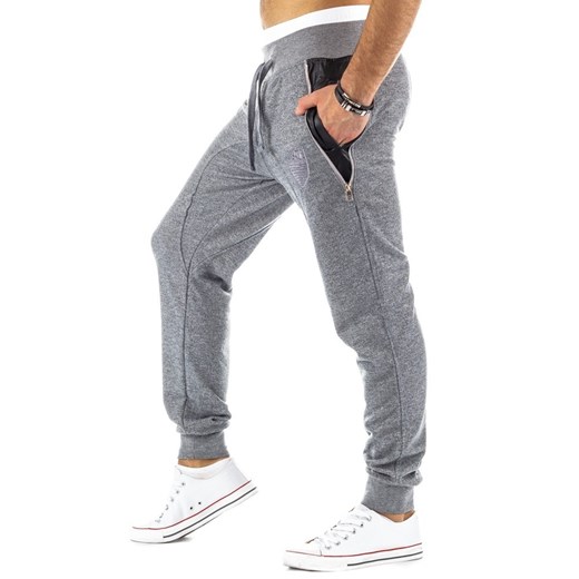 Spodnie dresowe (ux0215) dstreet bialy Spodnie