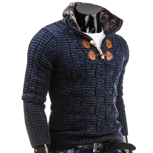 Sweter (wx0582) dstreet czarny nowoczesny
