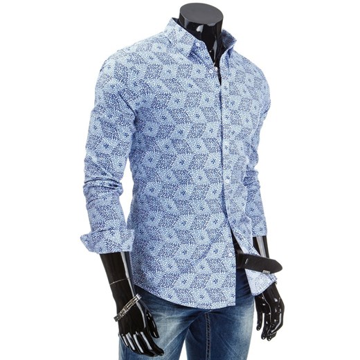 Koszula z długim rękawem (dx0769) dstreet niebieski Koszule męskie slim