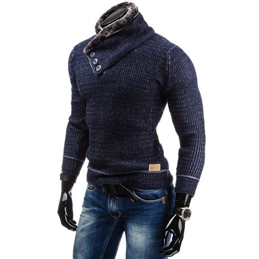Sweter (wx0537) dstreet czarny nowoczesny
