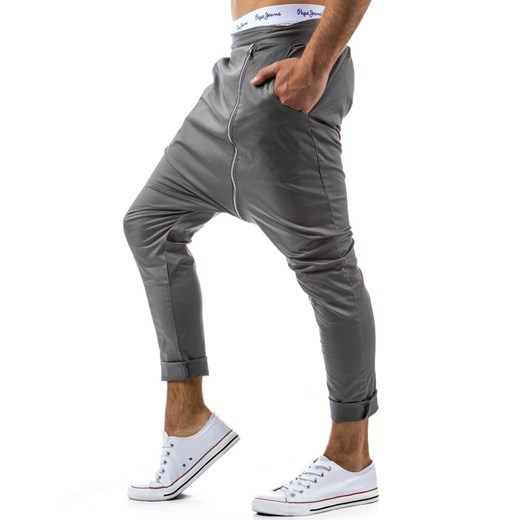 Spodnie typu baggy (ux0234) dstreet bialy Spodnie sportowe męskie