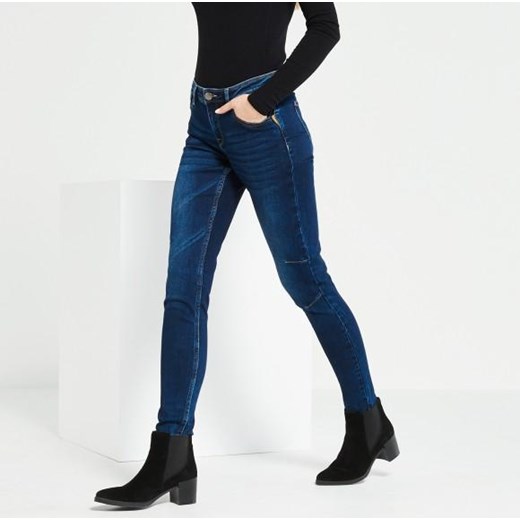 Jeansy slim fit reserved granatowy jeans