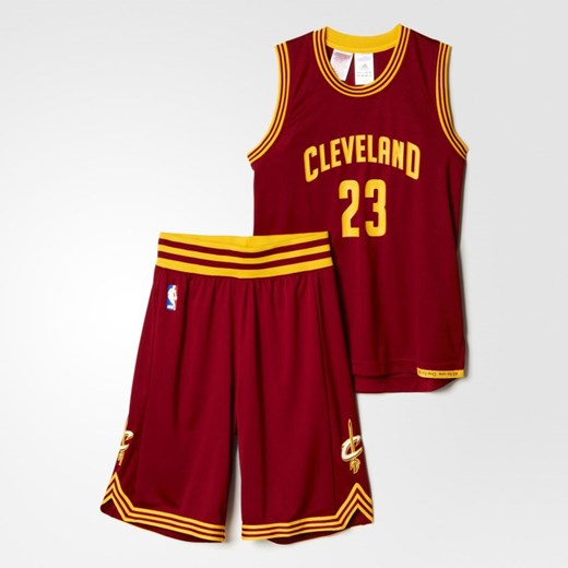 Komplet koszykarski adidas Cleveland Cavaliers Replica Junior AC4573 hurtowniasportowa-net brazowy chłopięce