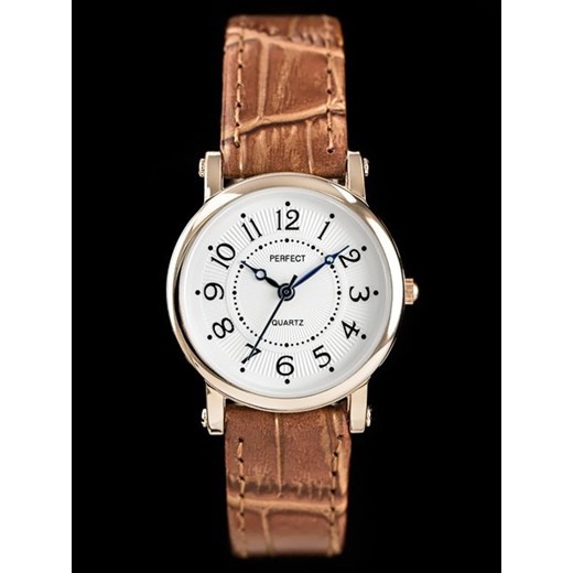 Zegarek damski PERFECT A220 - brown (zp746c) zegarki-cc brazowy paski