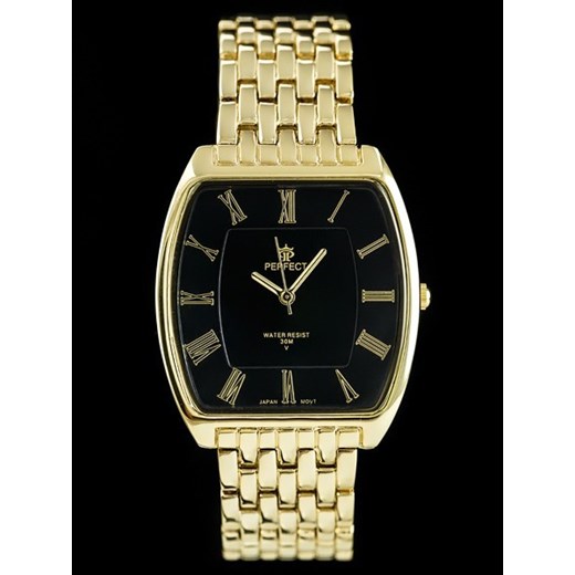 Zegarek damski PERFECT A018 - gold/black (zp741d) zegarki-cc szary złota