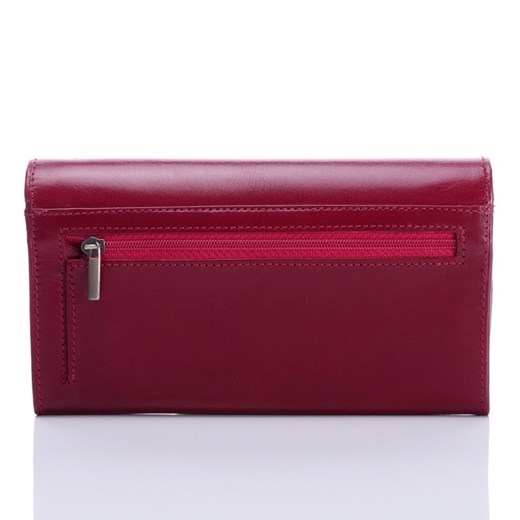 PAOLO PERUZZI ekskluzywny skórzany portfel damski w pudełku GA91 skorzana-com czerwony jesień