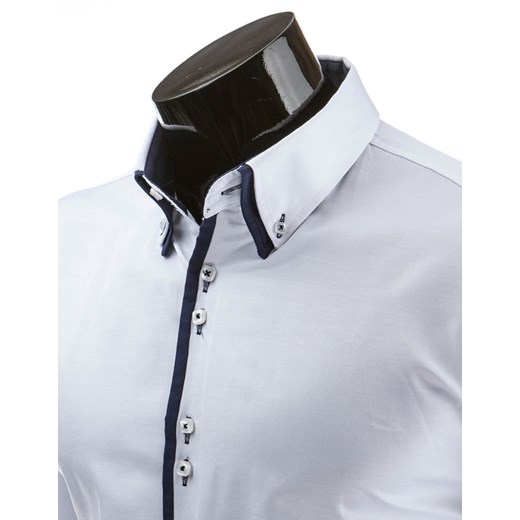 Koszula z długim rękawem (dx0718) dstreet bialy Koszule męskie slim