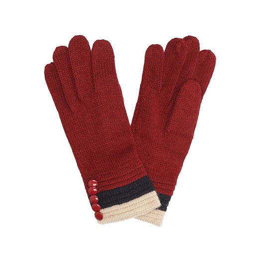 Rękawiczki 15364 czerwone obuwie-lizuraj-pl czerwony jesień
