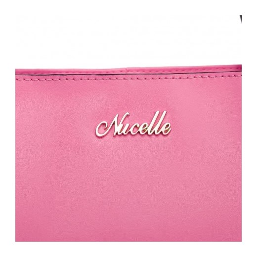 Ładny i wygodny shopper bag różowy stylowagalanteria-com rozowy z kieszeniami