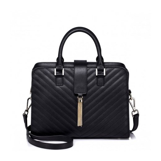 Elegancka damska torebka do ręki Czarna stylowagalanteria-com czarny glamour